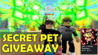 [GIVEAWAY] 200M SOFTWARE HACKER SECRET PET GIVEAWAY! Clicker Simulator New Codes! (Roblox)