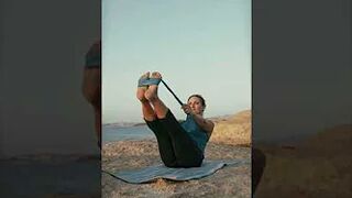Person Stretching at the Beach