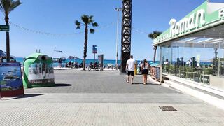 BENIDORM ???????? LEVANTE BEACH - BUS CITY TOUR 24 APRIL 2022 SPAIN 4K