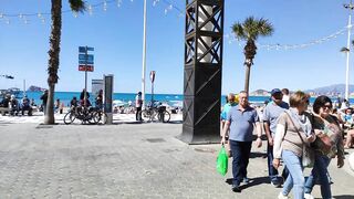 BENIDORM ???????? LEVANTE BEACH - BUS CITY TOUR 24 APRIL 2022 SPAIN 4K