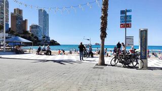 BENIDORM ???????? LEVANTE BEACH - BUS CITY TOUR 24 APRIL 2022 SPAIN 4K