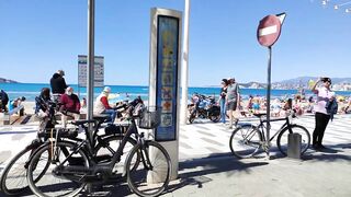 BENIDORM ???????? LEVANTE BEACH - BUS CITY TOUR 24 APRIL 2022 SPAIN 4K