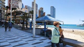 BENIDORM ???????? LEVANTE BEACH - BUS CITY TOUR 24 APRIL 2022 SPAIN 4K