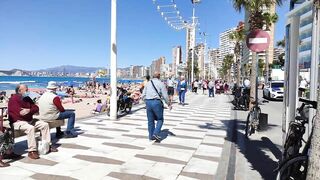 BENIDORM ???????? LEVANTE BEACH - BUS CITY TOUR 24 APRIL 2022 SPAIN 4K