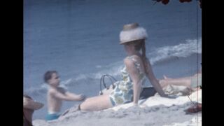 USA 1960s: The Beach archive footage