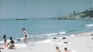 USA 1960s: The Beach archive footage