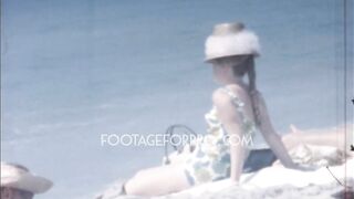 USA 1960s: The Beach archive footage