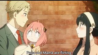 Papa and mama flirting infront of Anya| Spy x family episode 3