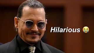 Johnny Depp being funny at court