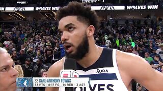 Karl-Anthony Towns Awkward Post Game Interview ????