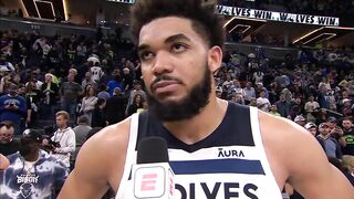 Karl-Anthony Towns Awkward Post Game Interview ????