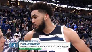 Karl-Anthony Towns Awkward Post Game Interview ????