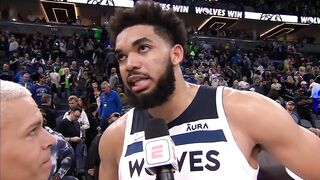 Karl-Anthony Towns Awkward Post Game Interview ????