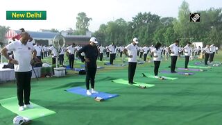 Union Railways Minister Vaishnaw takes part in Yoga session in Delhi ahead of International Yoga Day