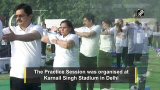 Union Railways Minister Vaishnaw takes part in Yoga session in Delhi ahead of International Yoga Day