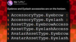 WHY IS ROBLOX ADDING THIS? NEW TYPE OF ACCESSORY! (Eyebrow & Eyelash)