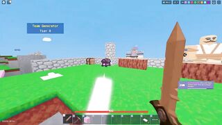 In this clip, my HP stay 100 in roblox bedwars (part 2)