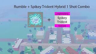 Rumble + Spikey Trident Hybrid 1 Shot Combo (Blox fruits) - [Roblox]