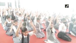 Moradabad: Yoga camp organised for girl students at Maulana Azad Girls Inter College