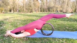 Flexibility training with Yoga wheel | Workout Contortion | Stretching and Gymnastics | Fitness |