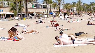 Spain best beaches ????????????️Barcelona beach walk 2022/ beach Somorrostro -4K