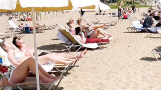 Spain best beaches ????????????️Barcelona beach walk 2022/ beach Somorrostro -4K