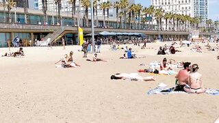 Spain best beaches ????????????️Barcelona beach walk 2022/ beach Somorrostro -4K