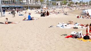 Spain best beaches ????????????️Barcelona beach walk 2022/ beach Somorrostro -4K