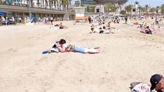 Spain best beaches ????????????️Barcelona beach walk 2022/ beach Somorrostro -4K