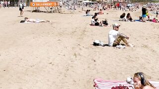 Spain best beaches ????????????️Barcelona beach walk 2022/ beach Somorrostro -4K