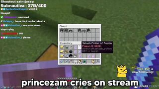 PrinceZam cries on stream?