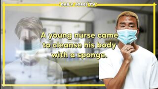 Funny joke : Nurse Cleaning The Patient's Body With a Sponge... ????