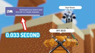 the WORST BED BREAK TIMING ever...????️ (Roblox Bedwars)