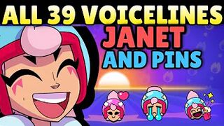 New Brawler JANET Voice Lines And PINS  - Brawl Stars Season 12 Update