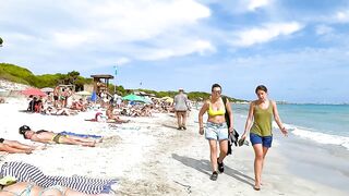 Ibiza Spain Platja de Ses Salines / Travel Guide IBIZA / Beach Walks 4K