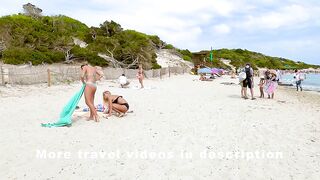 Ibiza Spain Platja de Ses Salines / Travel Guide IBIZA / Beach Walks 4K