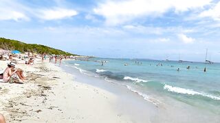 Ibiza Spain Platja de Ses Salines / Travel Guide IBIZA / Beach Walks 4K