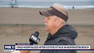 New video shows moment coyote attacks toddler on Huntington Beach