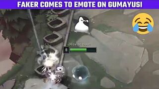 Faker comes to emote on Guma ???????????? T1 Stream Moments