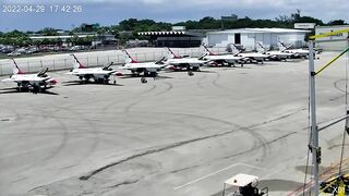 AirDotShow Live Stream Test - Thunderbird Row Flight Line Cam