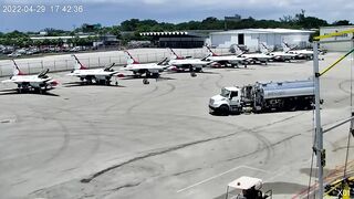 AirDotShow Live Stream Test - Thunderbird Row Flight Line Cam