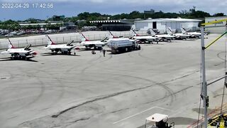 AirDotShow Live Stream Test - Thunderbird Row Flight Line Cam