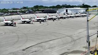 AirDotShow Live Stream Test - Thunderbird Row Flight Line Cam