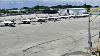 AirDotShow Live Stream Test - Thunderbird Row Flight Line Cam