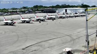 AirDotShow Live Stream Test - Thunderbird Row Flight Line Cam