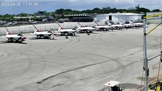 AirDotShow Live Stream Test - Thunderbird Row Flight Line Cam