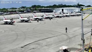 AirDotShow Live Stream Test - Thunderbird Row Flight Line Cam