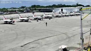 AirDotShow Live Stream Test - Thunderbird Row Flight Line Cam