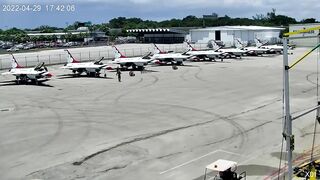 AirDotShow Live Stream Test - Thunderbird Row Flight Line Cam