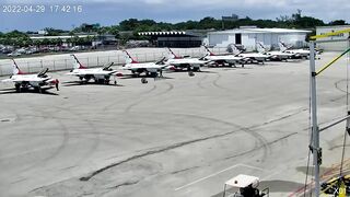 AirDotShow Live Stream Test - Thunderbird Row Flight Line Cam